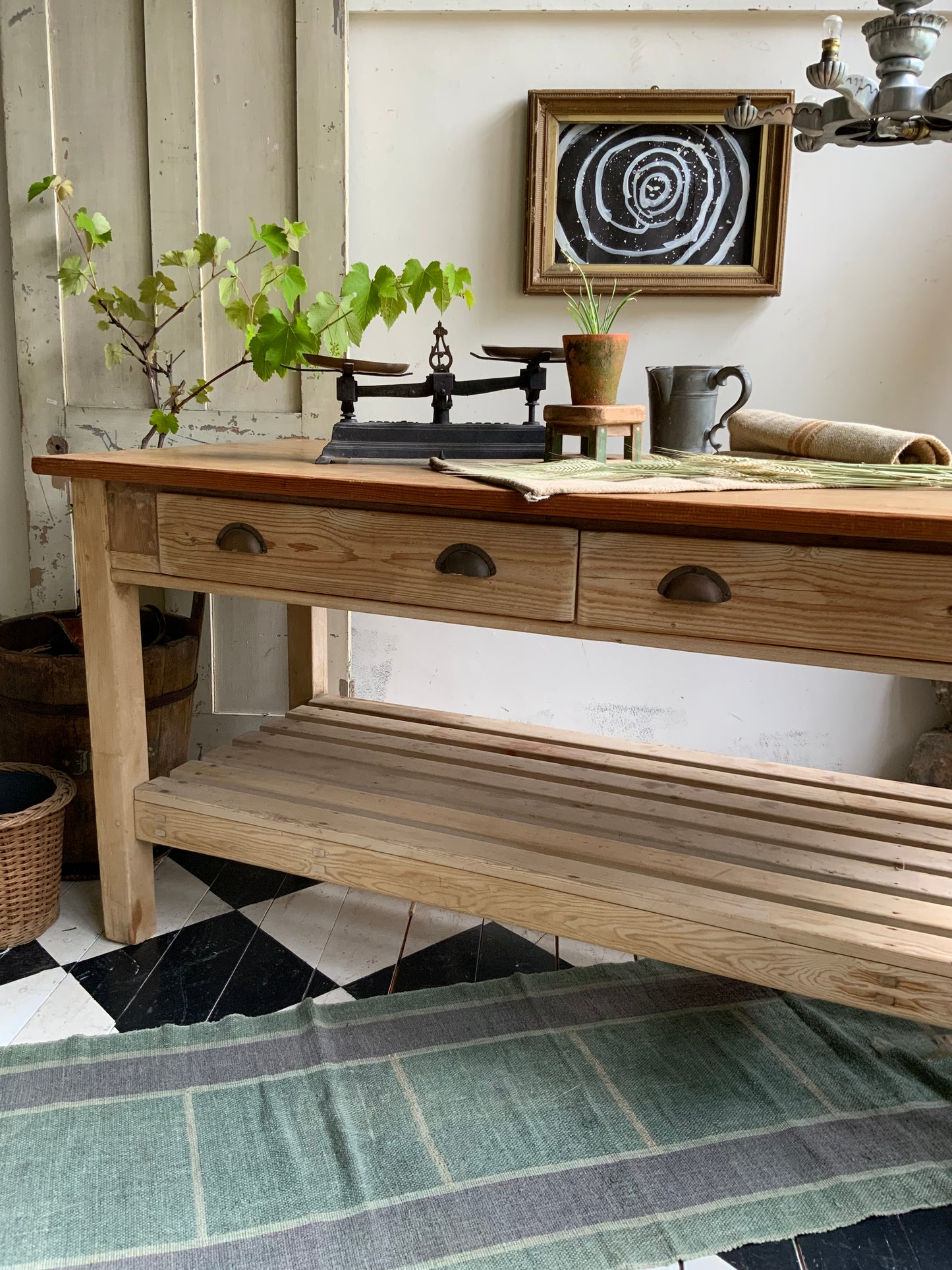 オールドパイン キッチンテーブル