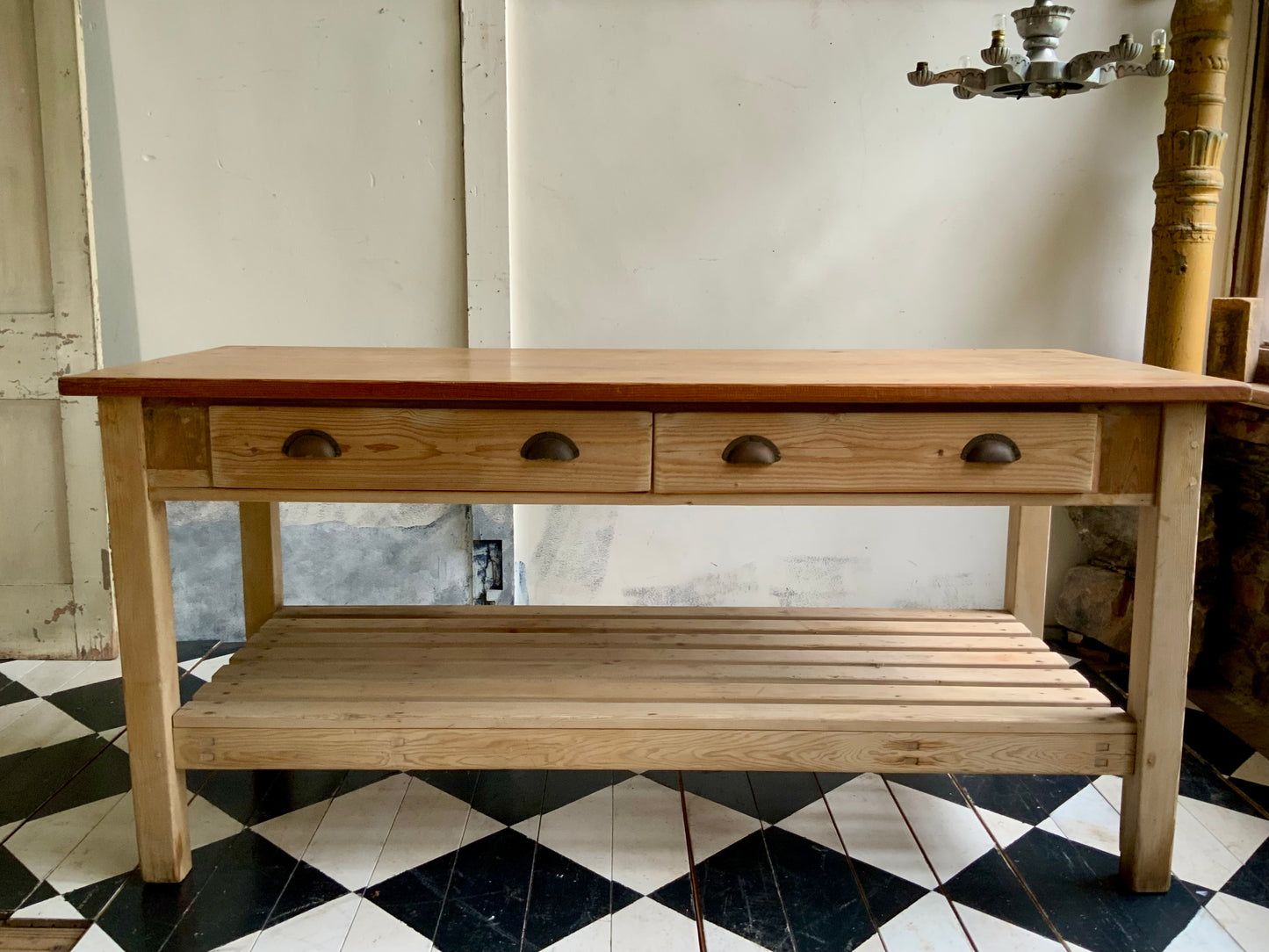 オールドパイン　キッチンテーブル