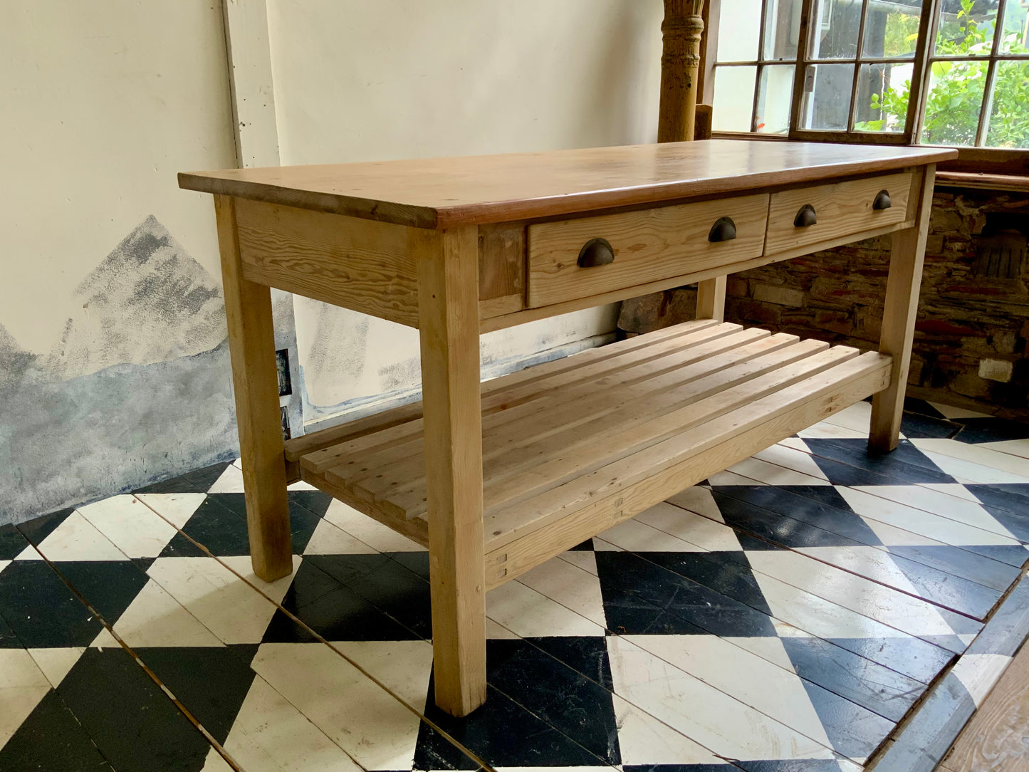 オールドパイン　キッチンテーブル