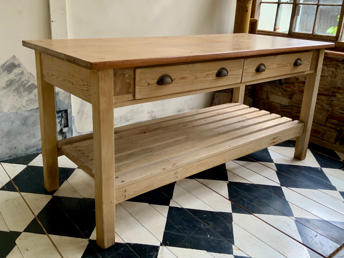 オールドパイン　キッチンテーブル