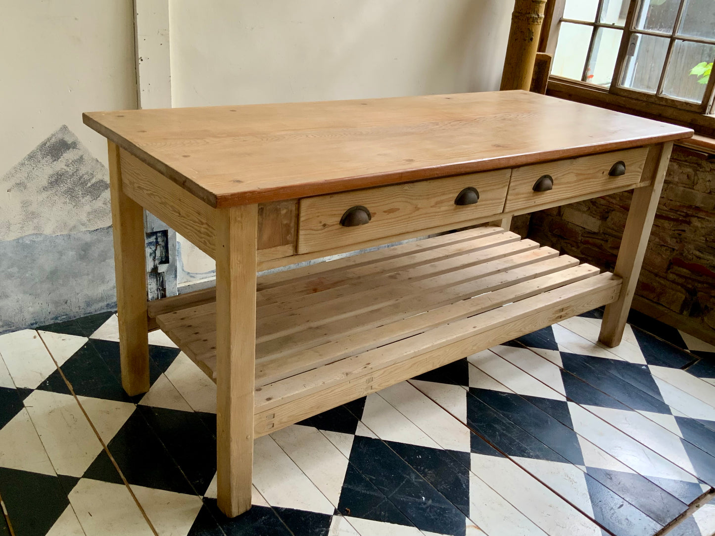 オールドパイン　キッチンテーブル