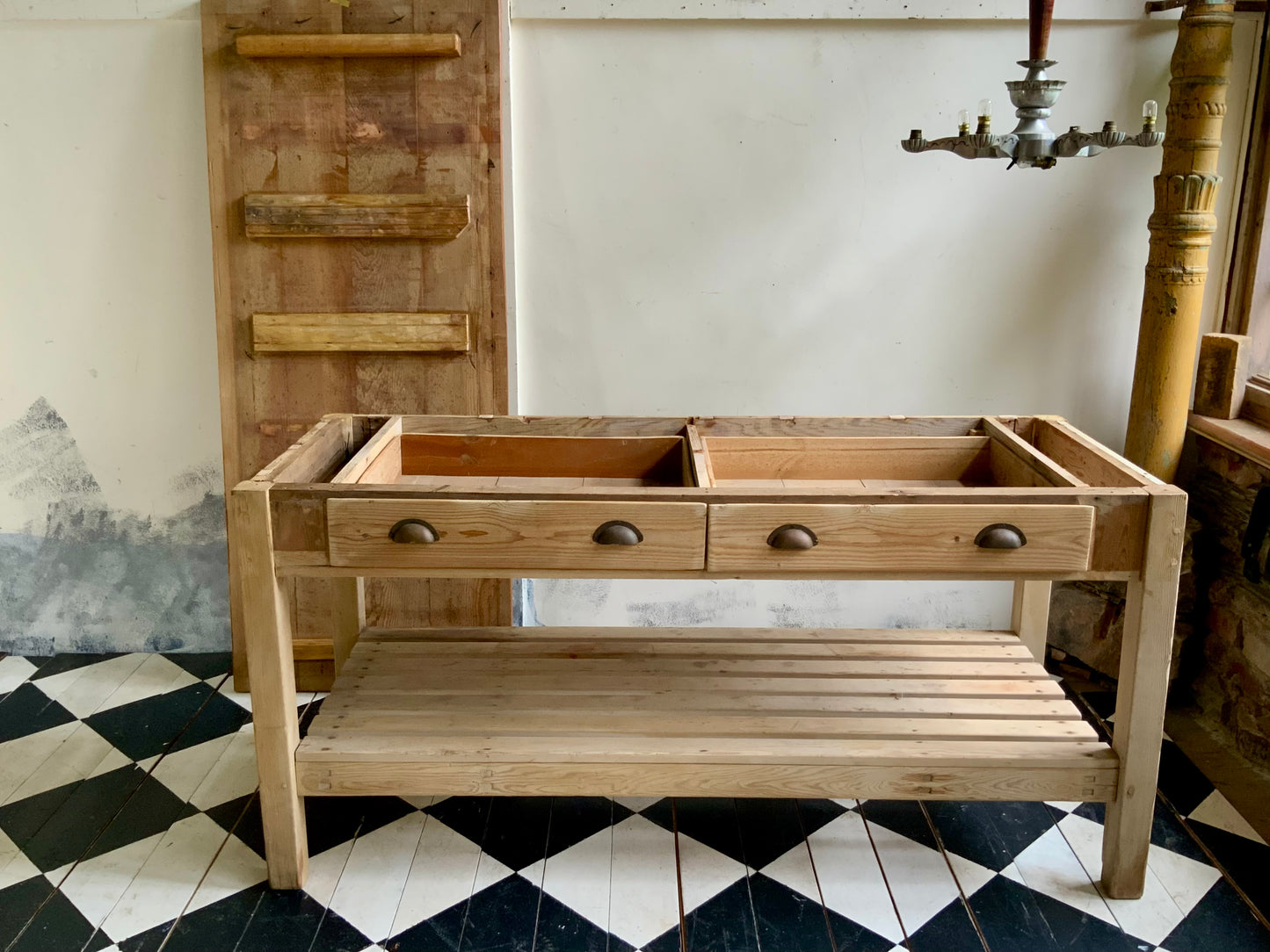 オールドパイン　キッチンテーブル